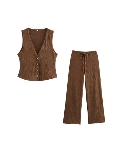 Nouvelle | Vintage High-Waist Pants Suit