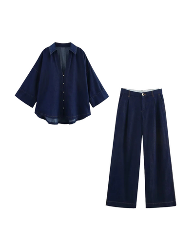 Nouvelle | Denim Button-Down Set