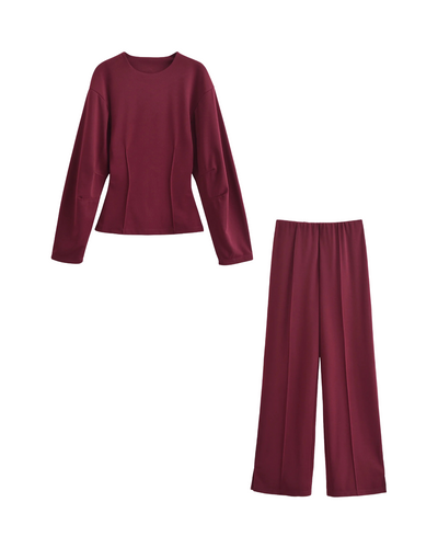 Élevée | Elegant Wide-Leg Pants Set