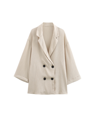 Élevée | Wrinkled Suit Jacket & Pants Set