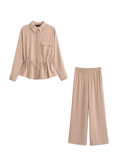 Essence | Crepe Fabric Shirt & Pants Set