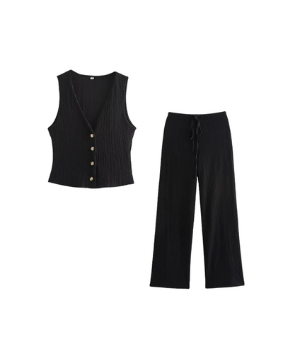 Nouvelle | Vintage High-Waist Pants Suit
