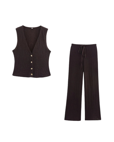 Nouvelle | Vintage High-Waist Pants Suit