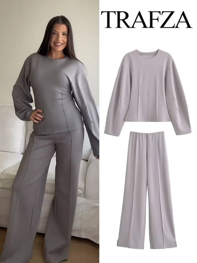 Élevée | Elegant Wide-Leg Pants Set