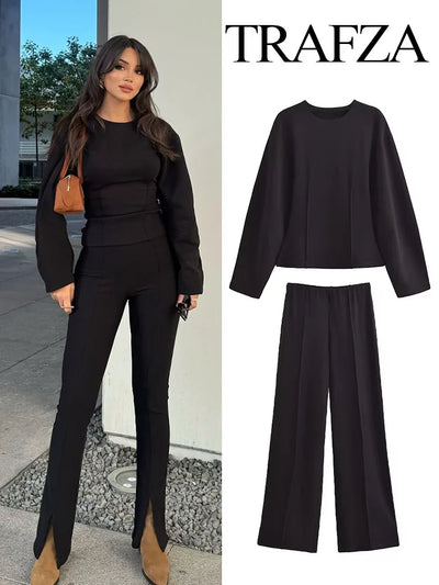 Élevée | Elegant Wide-Leg Pants Set