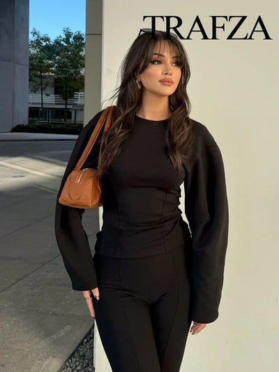 Élevée | Elegant Wide-Leg Pants Set