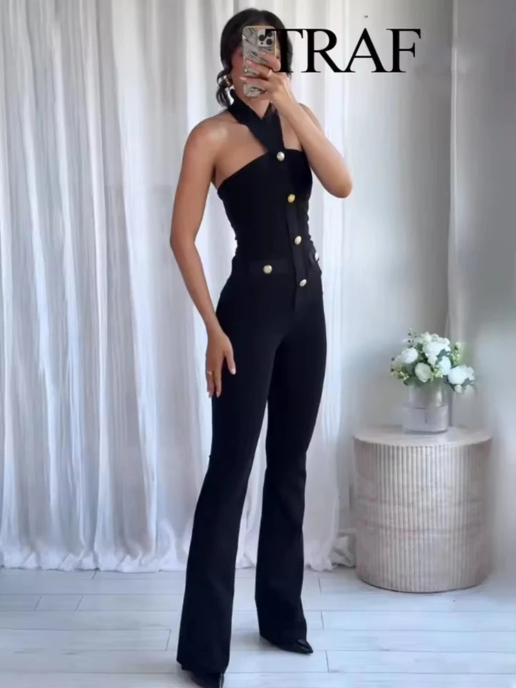 Nouvelle | Halter Top & Flare Trousers Set