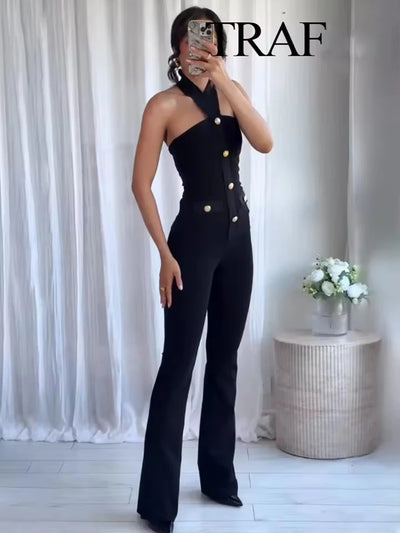 Nouvelle | Halter Top & Flare Trousers Set