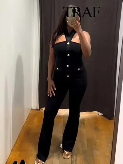 Nouvelle | Halter Top & Flare Trousers Set